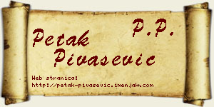 Petak Pivašević vizit kartica